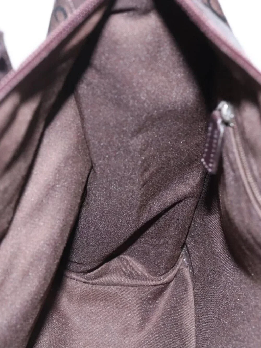 GUCCI GG Canvas Tote Bag Nylon outlet Dark Brown Silver 143742 Auth am10768 - Picture 13 of 16